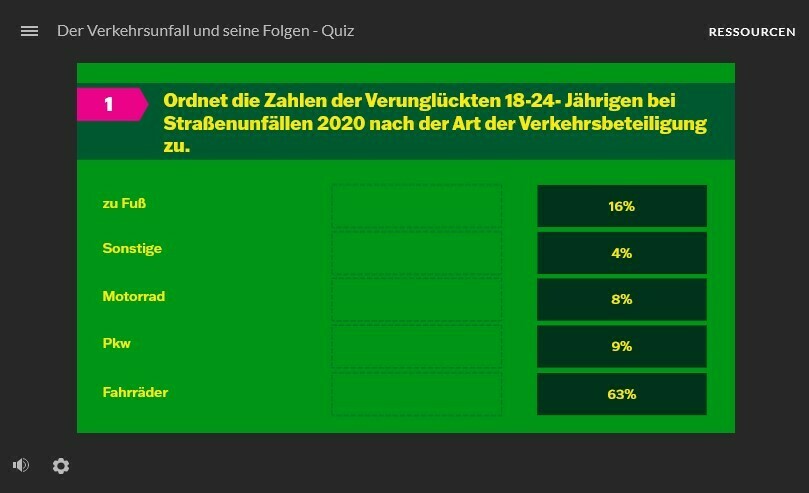 Quiz - Verkehrsunfall und seine Folgen